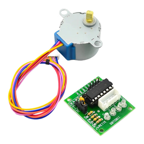 DIYables 28BYJ-48 5V stepper motor with ULN2003 driver board, two pieces, multicolor wire harness