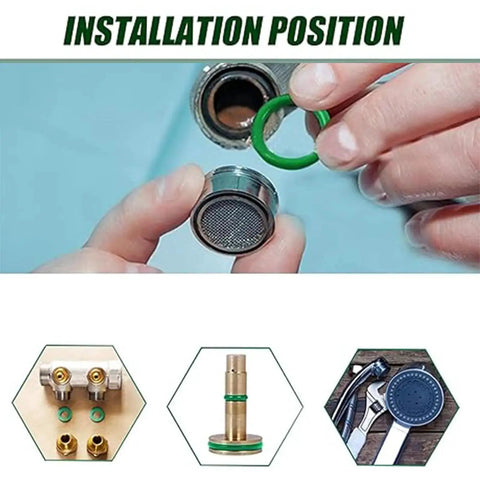 Installation of Ultimate 270 Piece Rubber O Ring Kit Metric Size Assortment with seals for plumbing repairs