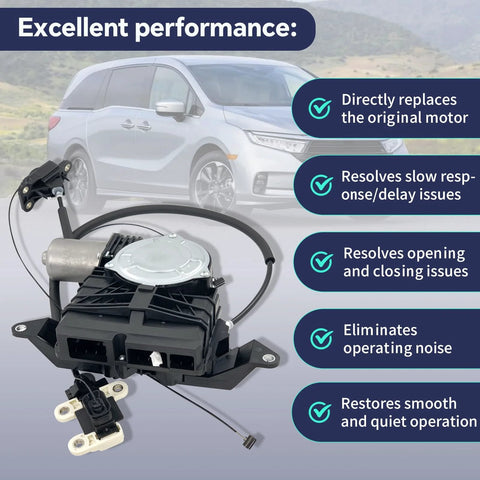 Right Passenger Side Power Sliding Door Motor Assembly With Cable Harness For Odyssey 2011-2017 3.5L V6 Models, Replaces 72010-TK8-305 72010-TK8-A01 72010-TK8-A11 72010-TK8-A12 Direct Fit Replacement for Easy Install