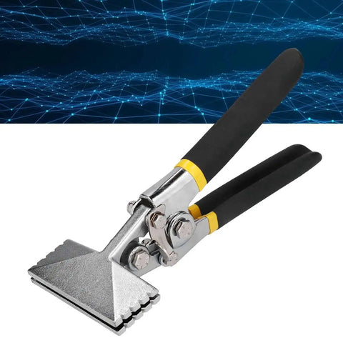 Heavy Duty Hand Seamer Pliers With 80mm Jaw Width And Steel Construction For Precise Metal Forming, black handles