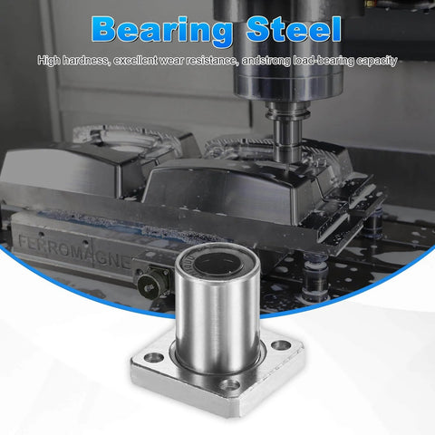 LMK10UU Linear Ball Bearings 10mm Bore 19mm Outer Diameter 29mm Long 5mm Hole 4 Pack Sealed Double Sided Rubber Flange Rod Liners