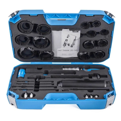 Open case view of Universal Bearing Install Kit TMFT36 Bearing Fitting Tool Kit For Auto Repair featuring various fitting tools.