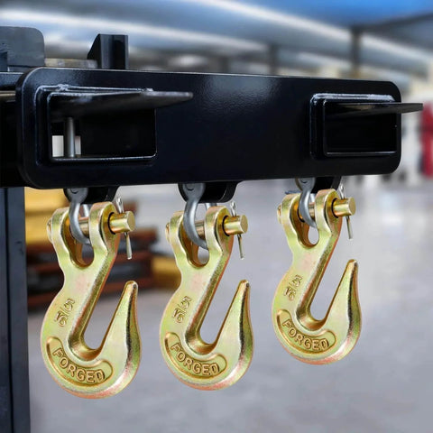 10 Pack Five Sixteenth Inch Clevis Grab Hooks Heavy Duty G70 Forged Steel Chain Hooks With Yellow Chromate Finish 5400 Lbs Capacity