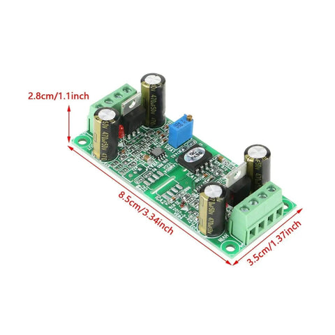 Analog Isolation Module One Channel 0 To 10V Signal Isolation Board For PLC and MCU with dimensions.