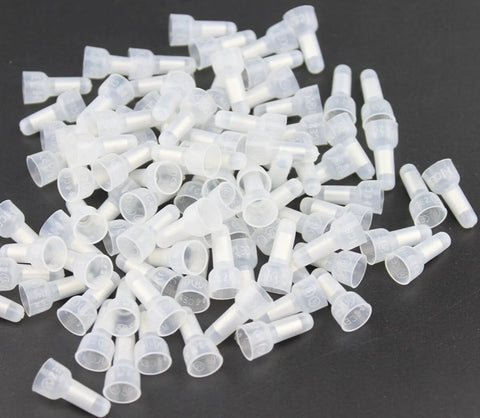 1000Pcs CE2 Closed End Wire Crimp Connectors Protective Cap Nylon Crimp Cap With Tin Plated Copper Ferrule Terminal