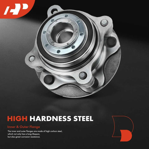 Front Wheel Bearing And Hub Assembly 5-Lug Compatible With Toyota Sequoia 2008-2022 And Tundra 2007-2021 RWD Only, Heavy-Duty Roller Bearing For A Smooth Ride, Go-To Durable Wheel Hub Replacement.