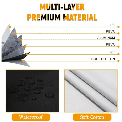 Cab Roof Cover For Mid Size Truck Crew Cab Sunshade With Reflective Warnings multi-layer materials diagram
