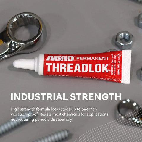 Heavy Duty Red Threadlocker High Strength Industrial Grade Adhesive Built For Automotive And Manufacturing Keeps Fasteners Tight Against Vibration And Heat Permanent Bond And High Temperature Resistance tube with tools.