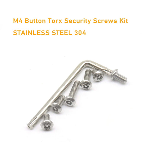 50 Piece M4 Torx Security Screws Set With T20 Wrench, Tamper Proof, Stainless Steel 304, M4x6mm To M4x16mm Button Head Screws Assortment Kit