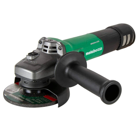 Powerful 4-1/2 Inch Angle Grinder With 12 Amp AC Brushless Motor, Variable Speed, 3-Position Side Handle, Lightweight Design