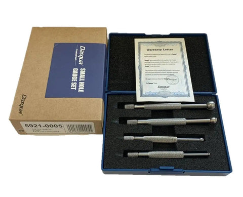 Durable Inside Bore Gage Set For Extra Long Reach In Deep And Shallow Holes And Slots With Full Ball, 4 Piece Metric Ranges