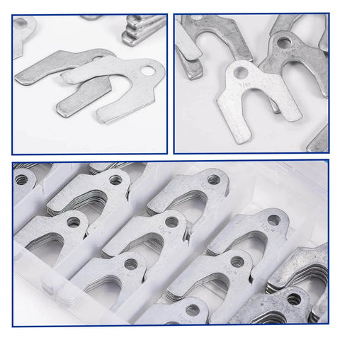Auto Alignment Body Shims Kit For Camber Caster Toe Adjustment Front And Rear Wheels 144 Pieces Four Sizes Zinc Plated Steel