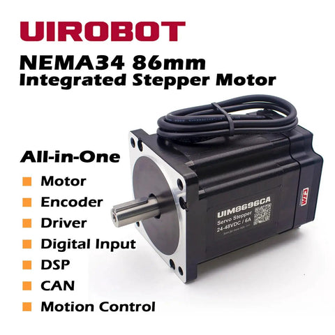 NEMA 34 Integrated Servo Motor With Built In Multi Turn Absolute Encoder And Closed Loop Servo Controller And Driver CAN Bus Ready