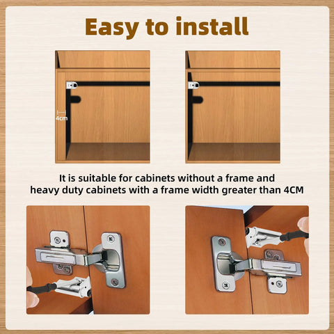 Soft Close Cabinet Dampers Set Of 10 For Cabinets Wardrobes Kitchen And Bookcases With Hydraulic Buffer And Self Closing Mechanism installation