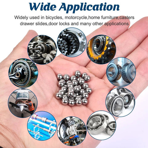 500pcs G25 precision chrome steel bearing balls, 3mm, mirror-polished, high-hardness for bearings and DIY projects