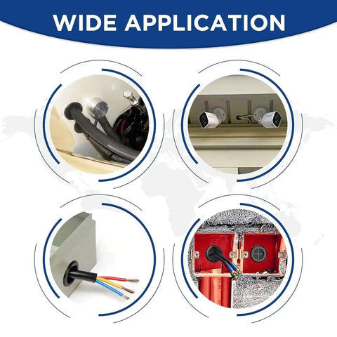 Illustration showing wide application of Pro Grade Rubber Grommet Kit For Wiring Pack Of 190 in panels and enclosures