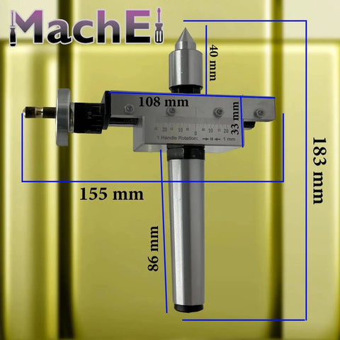 Pro Grade Advanced Taper Turning Attachment With Revolving Live Center For Lathe Machines Morse Taper 3MT Metric Precision Tooling For Accurate Tapers And Conical Shapes
