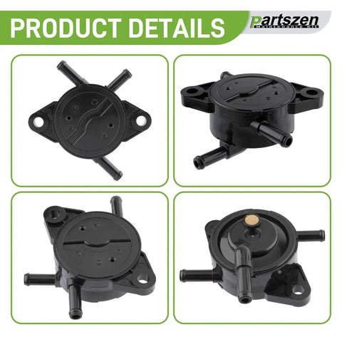 Fuel Pump Replacement Fits FR FS FX Series Engines Including FR541V FR600V FR651V FR691V FR730V FS481V FS541V FS600V FS651V FS691V FS730V With Fuel Filter Clamps And Easy Install Kit shown in various views