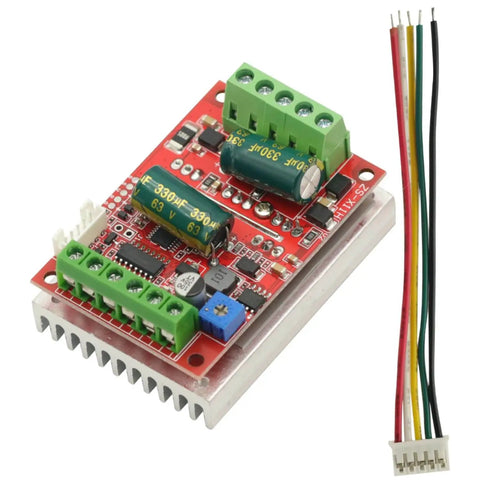 6-60V 400W 3 Phase Hall Effect BLDC Motor Controller Board Plug And Play PWM PLC Driver Module with connector cables