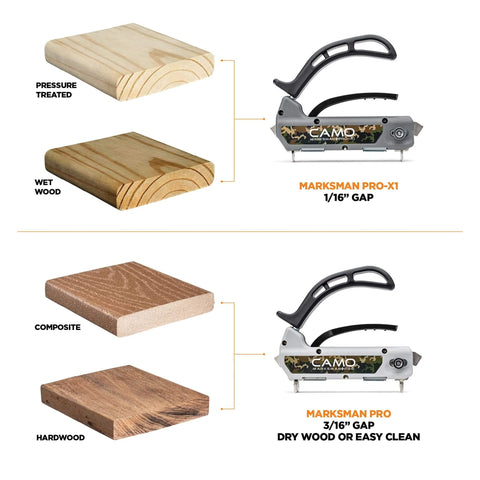 Marksman Pro-X1 Deck Fastening Kit With 700 Edge Screws And Bits for pressure treated and composite wood.