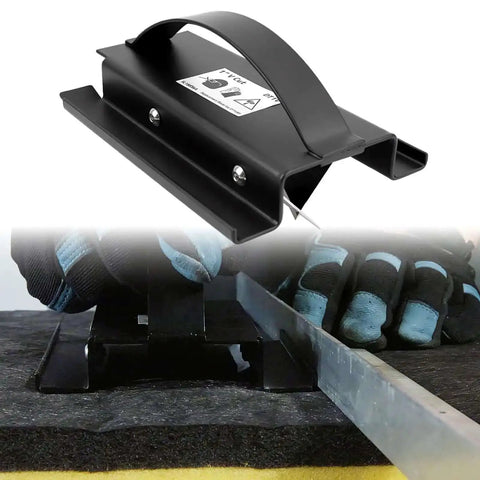 1 Inch V Groove Duct Board Cutter for HVAC Pros with Heavy Duty Steel Sled Frame and safe grip cutting duct board with precision.