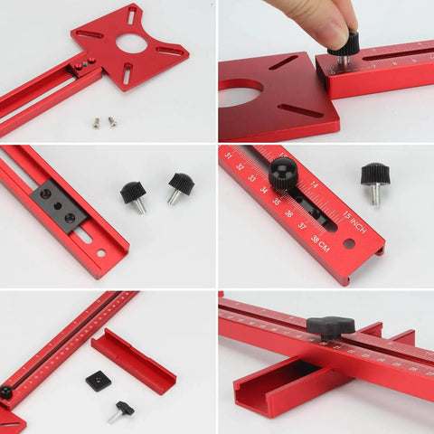 Versatile 24 Inch 4 In 1 Router Milling Groove Bracket with Aluminum Alloy Circle Cutting Jig for woodworking use