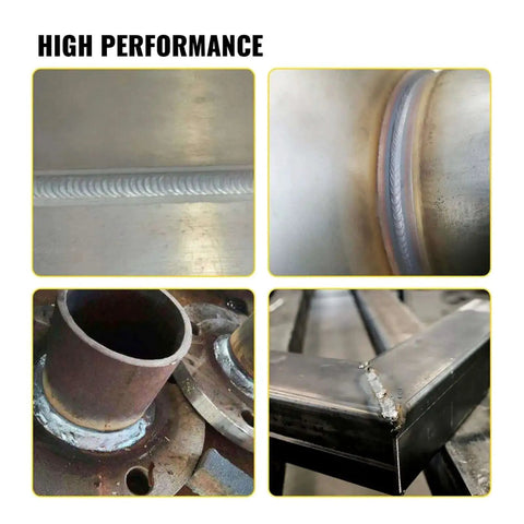 Close-ups of metal welds performed with 2 In 1 TIG And Arc Welder With AC DC Square Wave IGBT Inverter Argon Welding Machine For Home Shop Adjustable Output Current Weld Up To 27 Mm Semi Automatic Stick Welder Portable Multi Process Welder, showcasing seam precision and penetration depth.