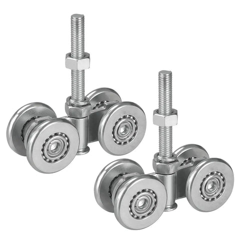Beam Trolley Assembly With Silent Rollers For 1-3/4 Inch Wide And 2-1/4 Inch Or Taller Rail Hanging Track, steel construction