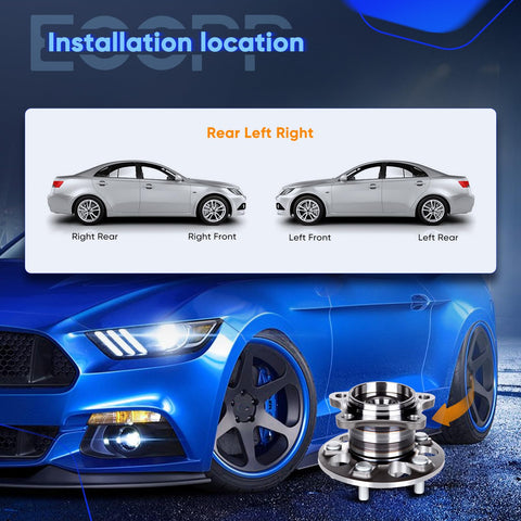 Rear Wheel Bearing And Hub Assembly 5 Lugs Direct Fit For Lexus RX330 RX350 RX400H Highlander And Venza AWD with installation guide