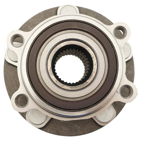 Front view of a wheel bearing for Front Left And Right Wheel Bearing And Hub Assembly Set Two Piece Kit Fits 2014 2019 Mazda 6 And 2013 2022 CX 5 For Easy Install And A Smooth Quiet Ride A Must Have DIY Replacement