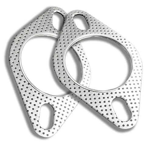 Two Pack Car Exhaust Gasket Set For High Temperature Performance Reinforced Exhaust Flange Gasket 2.5 Inch Durable Graphite Layer