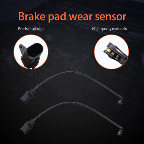 Front view of HiSport brake pad wear sensor cables, 2 pcs, for Audi A6/A7/A8/SQ5 (4H0615121J/4H0698151E)