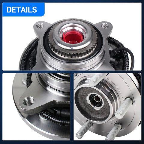 Front Wheel Bearing And Hub Assembly For 2015 2016 2017 Ford F150 4WD 6 Lug With ABS Set Of 2 Bolt On Direct Fit Replacement