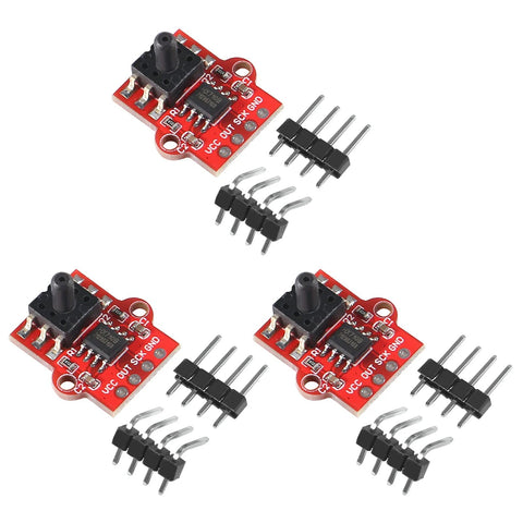 AITRIP air pressure sensor module, red PCB with 4-pin header labeled VCC OUT SCK GND, 3 pieces