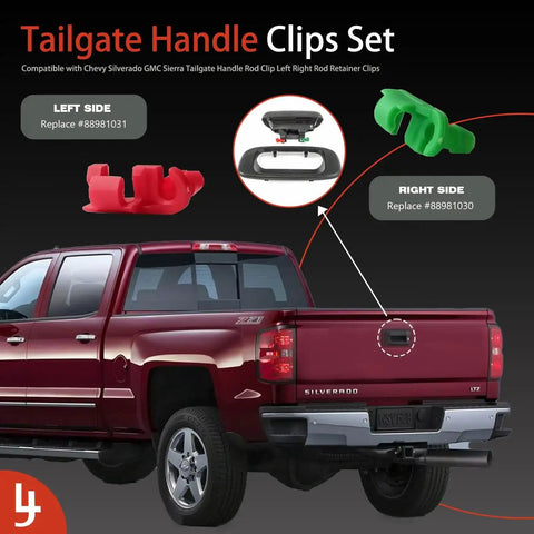 274Pcs Door Lock Rod Clips Kit With 22 Size Assortment, featuring tailgate handle clips for Chevy Silverado and GMC Sierra trucks.