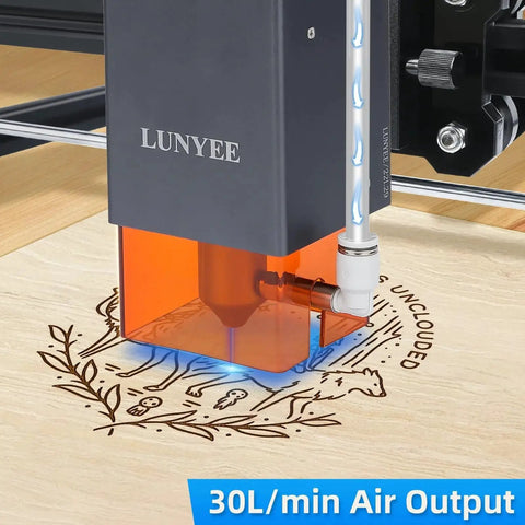 Air Assist Pump Kit For Laser Cutter And Engraver With Adjustable 30 Liters Per Minute Flow Keeps Smoke And Dust Out Protects Laser Lens