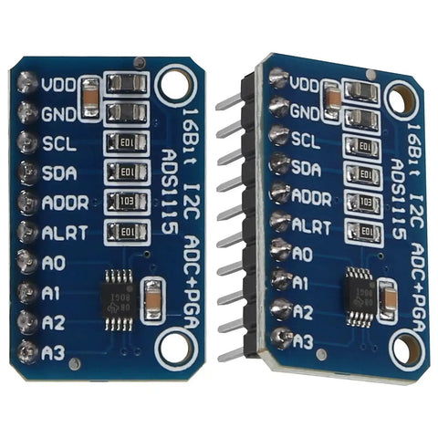 Four Pack Pre-Soldered I2C 16-Bit ADC Module With Four Channels And Programmable Gain Amplifier for Raspberry Pi, top view