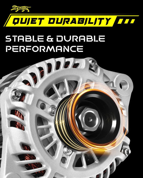 Upgraded 3.5L V6 Alternator For Nissan Maxima Altima Murano 2011-2018 130 Amp CW 7-Groove Clutch Pulley
