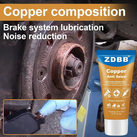 Copper Anti Seize Thread Lubricant For High Temp Automotive And Marine Use With Brush Gearhead Approved on brake system