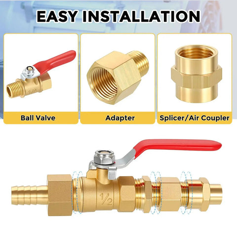 Solid Brass NPT Reducer Hose Fittings Adapter 3/8 Male To 1/4 Female Pipe Thread Connector for Leak Repair, fittings display