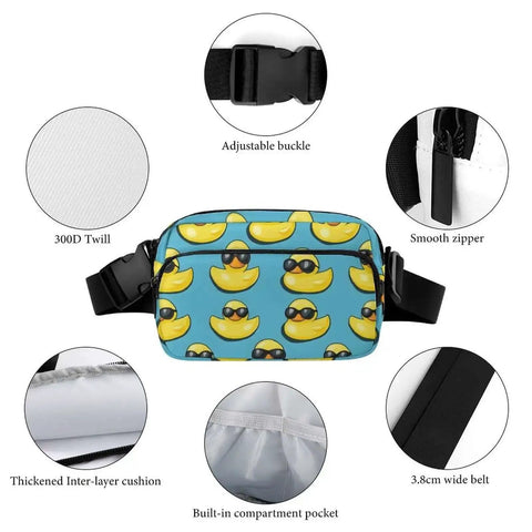 Crossbody Fanny Pack For Men And Women Adjustable Strap Belt Bag 300D Twill Construction Hands Free All Day Everyday Wear