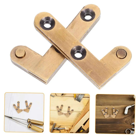 Heavy Duty Brass Invisible Door Pivot Hinges Set Two Pack With Concealed Self Closing Rotating Hardware on display