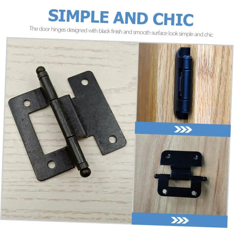 Heavy Duty Cabinet Door Hinges Set Of 10 For Replacement Durable Iron Construction black finish hinge design