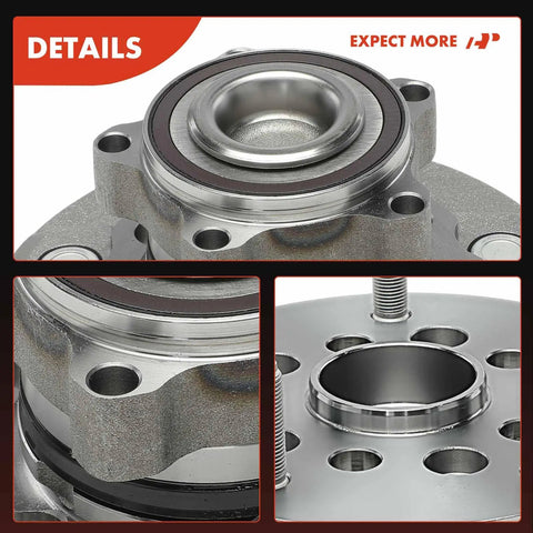 Close-up details of 2X Front Wheel Bearing And Hub Assembly For Ford Transit 150 250 350 350 HD 2020 2024 RWD 5 Lug Front Left And Right Fitment Direct Bolt On LK4Z 1104 C Replacement Parts