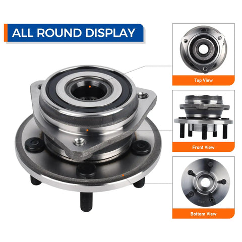 2 Pack Front Wheel Hub And Bearing Assembly For 1999 2001 Jeep Cherokee 2000 2006 TJ 1999 2006 Wrangler Front Axle displayed views