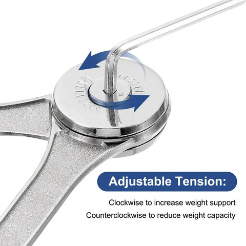 Adjustment mechanism for Heavy Duty Soft Close Lid Support Hinges Set 4 Pack, Adjustable 200 220N Gas Struts for precise tension control.