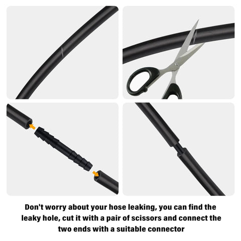 Dope 115 Piece Car Vacuum Hose Connector Kit with fittings and scissors shown in use for leak repair