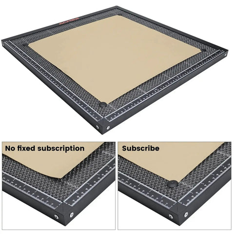 Honeycomb Laser Bed With Aluminum Panel For Laser Engravers, 300x300mm working area, showing durable iron/al frame, ideal for heat dissipation.
