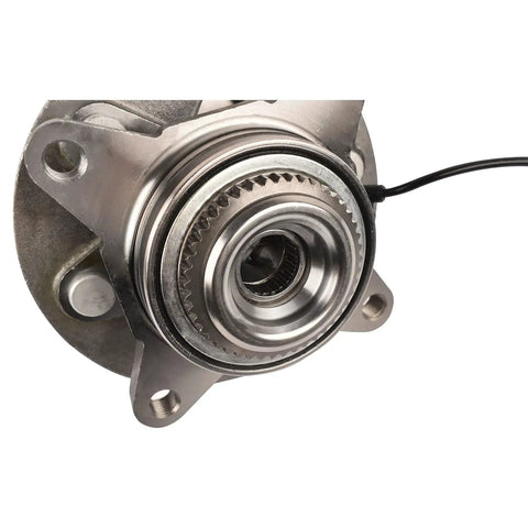 Close-up of Front Wheel Hub And Bearing Assembly For Ford F150 4x4 2015 To 2020 Left Or Right Direct Fit Easy Install OE Replacement JL3Z1104P