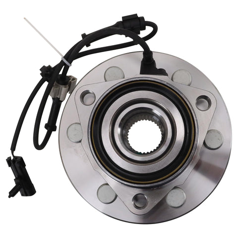 Front Wheel Hub And Bearing Assembly For 4x4 With ABS And 6-Lug Fits 1999-2006 Chevy Silverado GMC Sierra Tahoe Suburban Yukon And Escalade Premium Direct Replacement Front Hub Bearing Assembly, top view
